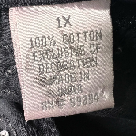 ALC Woman Black 1/4 Button Down 3/4 Sleeve Pullover Lightweight 100% Cotton - Picture 10 of 10